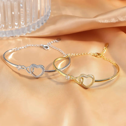 To My Daughter Heart Bracelet - Infinity Symbol Gift Box Set