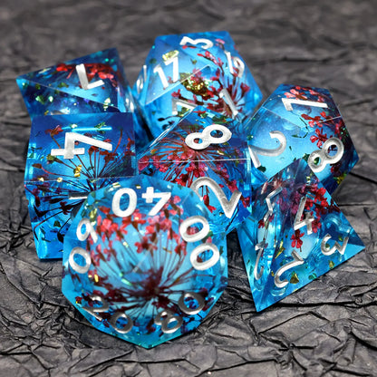 7-Piece Sharp Edge Resin DnD Dice Set – RPG Polyhedral