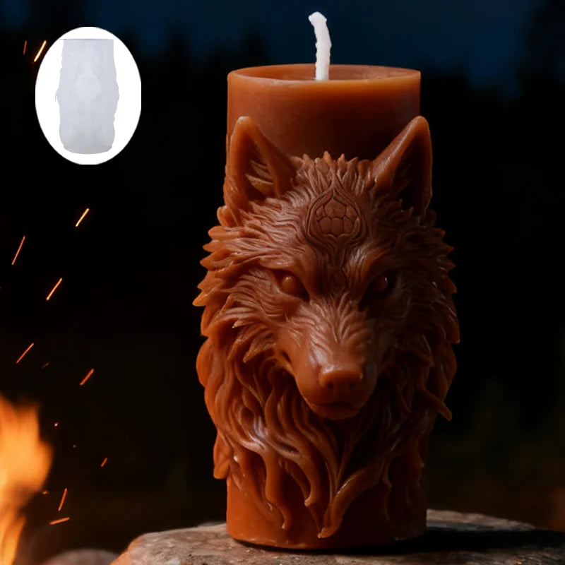 Wolf Head Silicone Mold - 11.3cm Candle Resin Soap Craft
