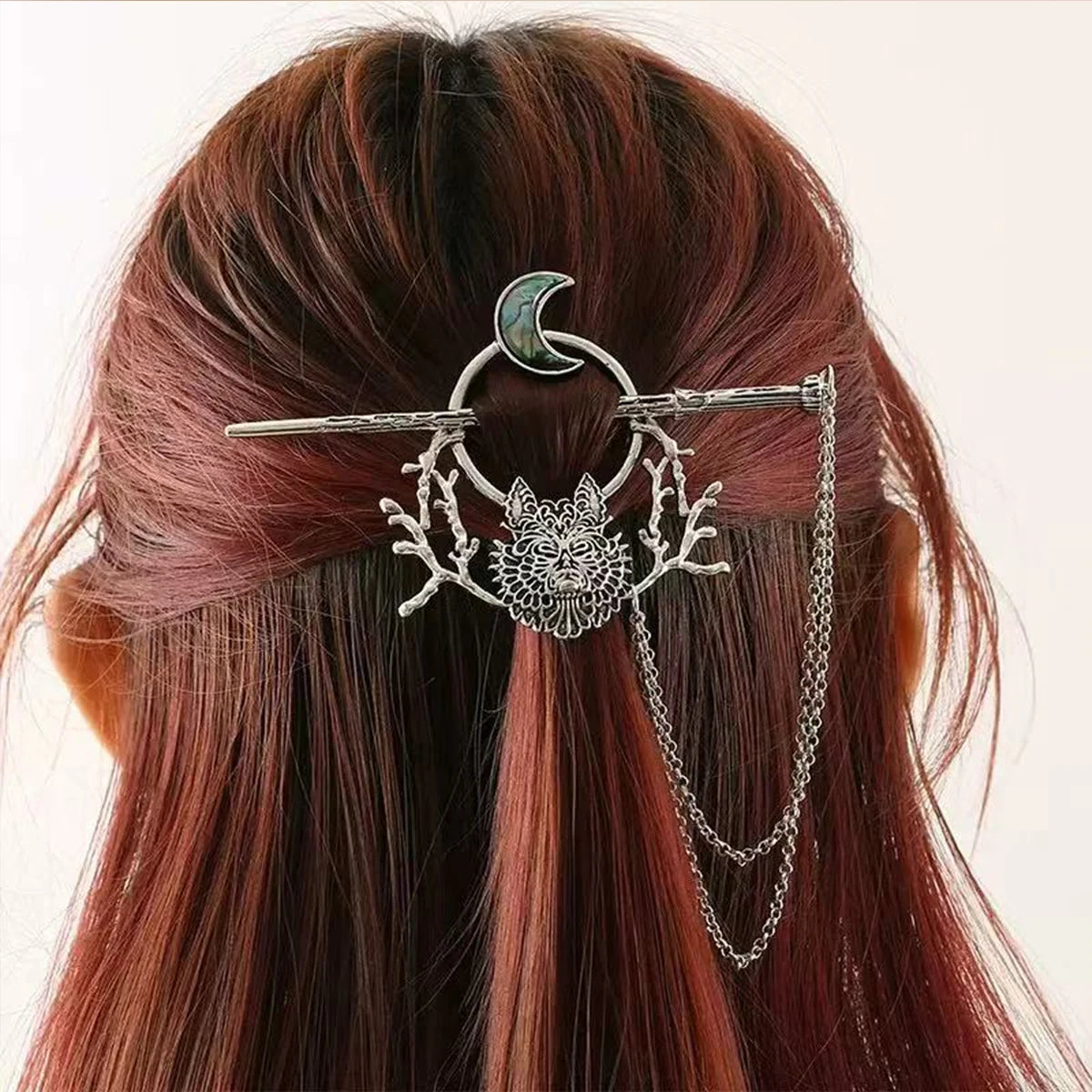 Gothic Wolf Head Hairpin