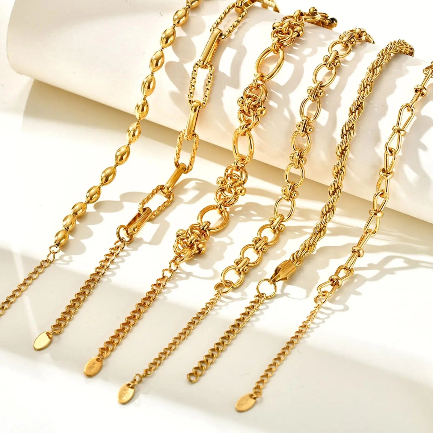 Gold Stainless Steel Chunky Link Chain Bracelet