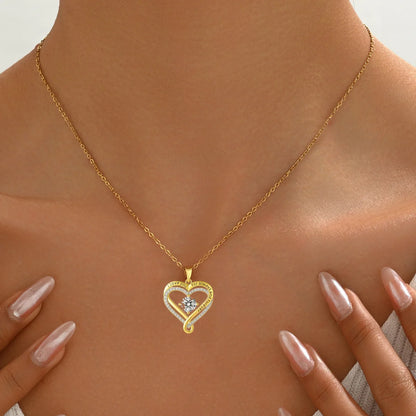 Eternal Heart Necklace - Double Layer Gift Set with Box