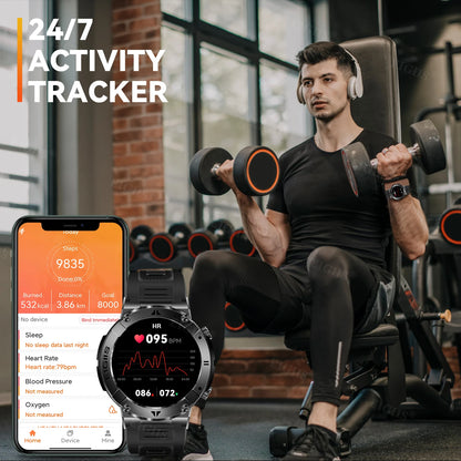 LaNikar Smart Watch - TFT Display, Bluetooth Call, Blood Pressure, Fitness Monitor, Waterproof