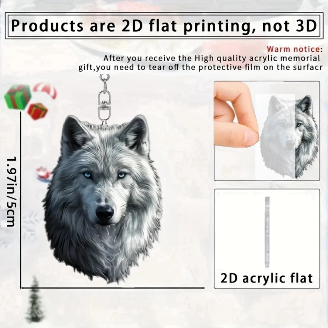 Wolf Head Acrylic Keychain - 30cm 2D Flat Ornament