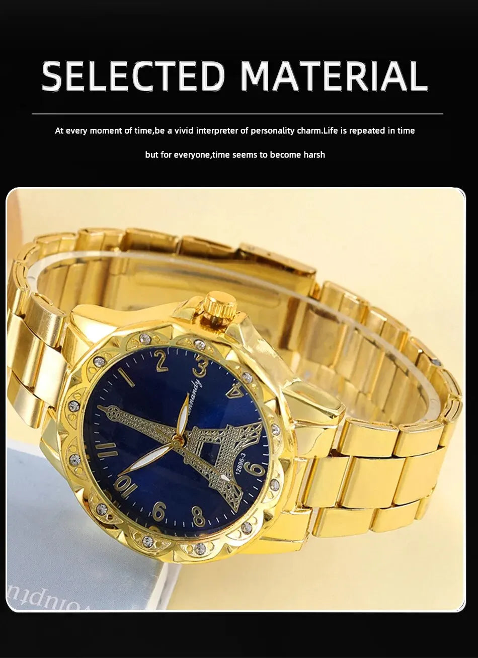 yolako Men's Stainless Steel Quartz Watch - Luminous, Auto Date, Calendar, Arabic Numeral, 42mm