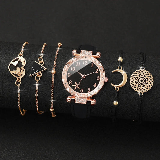 6-Piece Women’s Watch and Bracelet Set