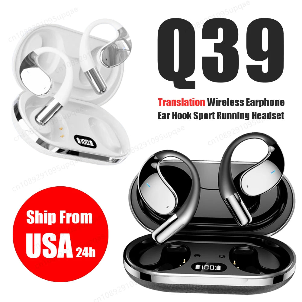 AI Translation Wireless Earbuds - 144 Languages, ENC Noise Cancelling, 24H Battery