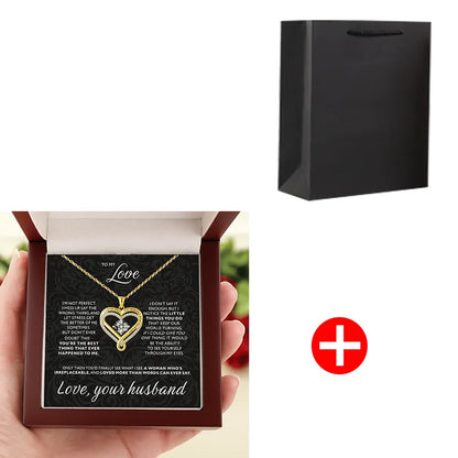 Eternal Heart Necklace - Double Layer Gift Set with Box