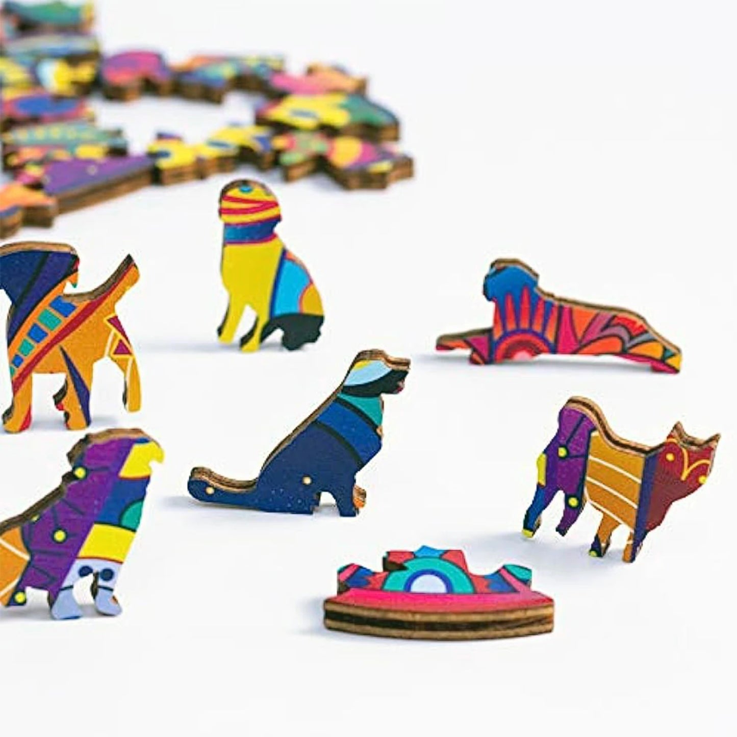 Wolf Wooden 3D Puzzle - Irregular Animal Shapes Educational Toy