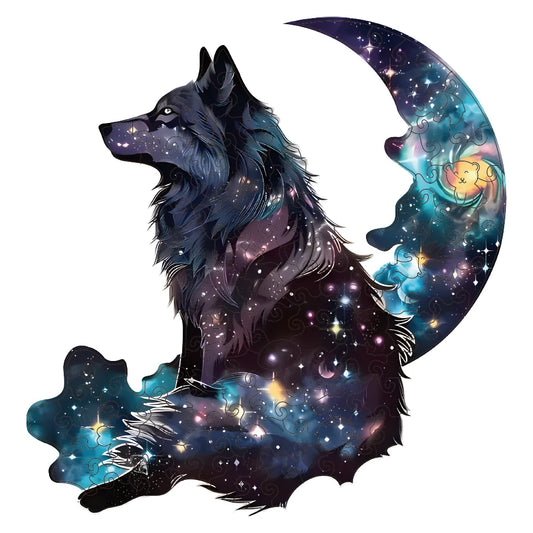 Wolf Wooden Jigsaw Puzzle - Unique Shaped 61-172 Pieces