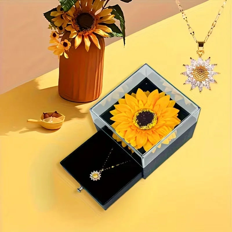 You Are My Sunshine Necklace - Sunflower Gift for Her