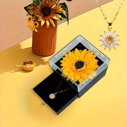 You Are My Sunshine Necklace - Sunflower Gift for Her