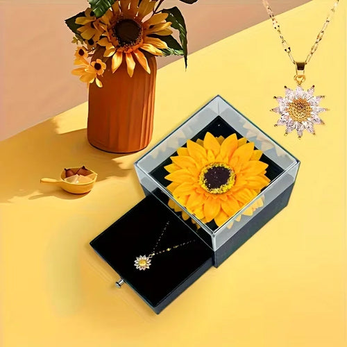 You Are My Sunshine Necklace - Sunflower Gift for Her