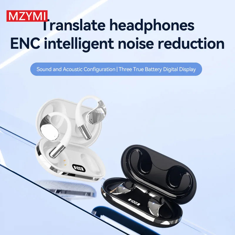 AI Translation Wireless Earbuds - 144 Languages, ENC Noise Cancelling, 24H Battery