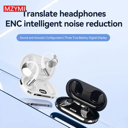 AI Translation Wireless Earbuds - 144 Languages, ENC Noise Cancelling, 24H Battery