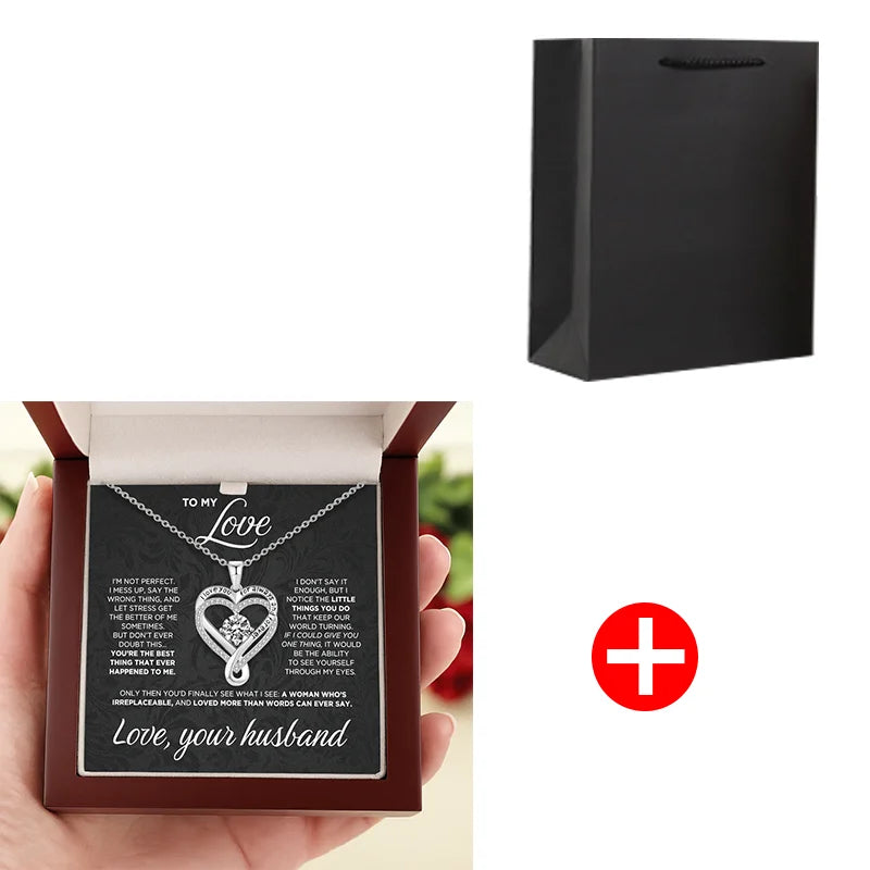 Eternal Heart Necklace - Double Layer Gift Set with Box