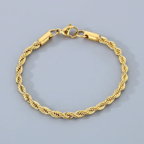 18K Gold Plated Sterling Silver Chain Bracelet