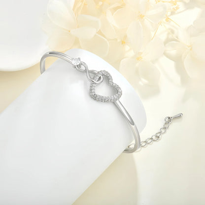 To My Daughter Heart Bracelet - Infinity Symbol Gift Box Set