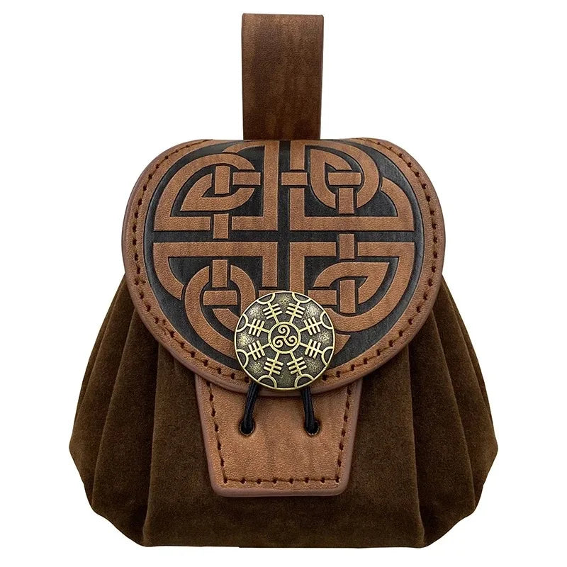 Steampunk Leather Belt Bag - Medieval Coin Purse