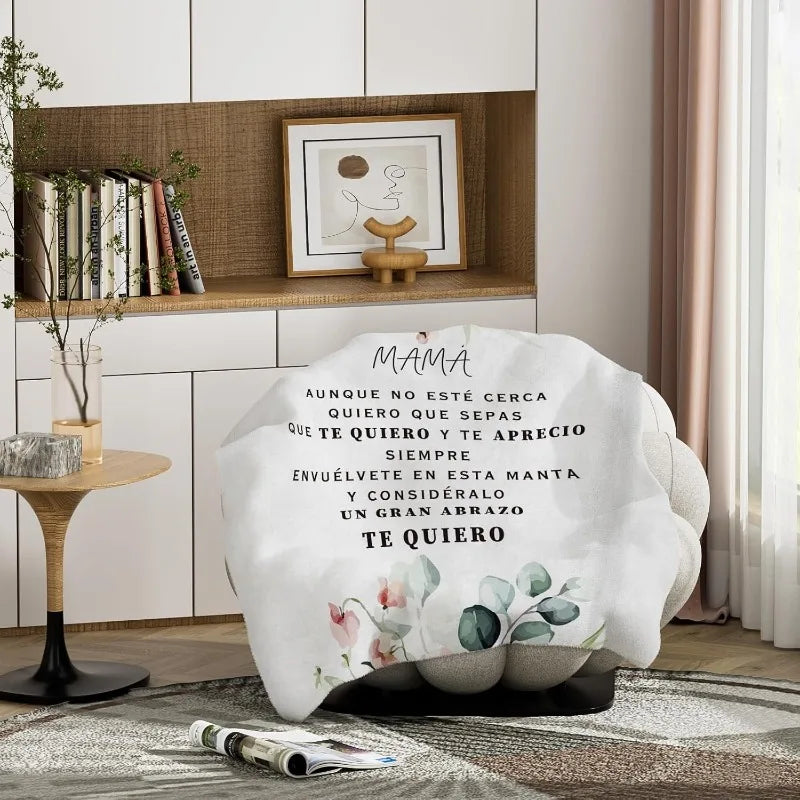 Printed Flannel Throw Blanket – 100% Polyester, Anti-Pill, Multi-Color
