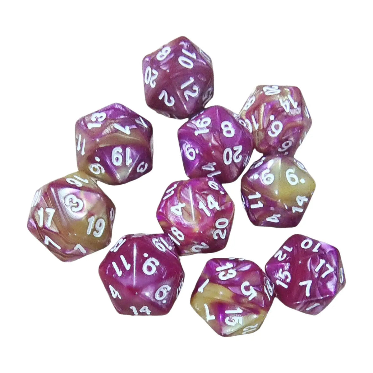 Sharp-Edge Resin Liquid-Core Dice Set for D&D and RPG Games