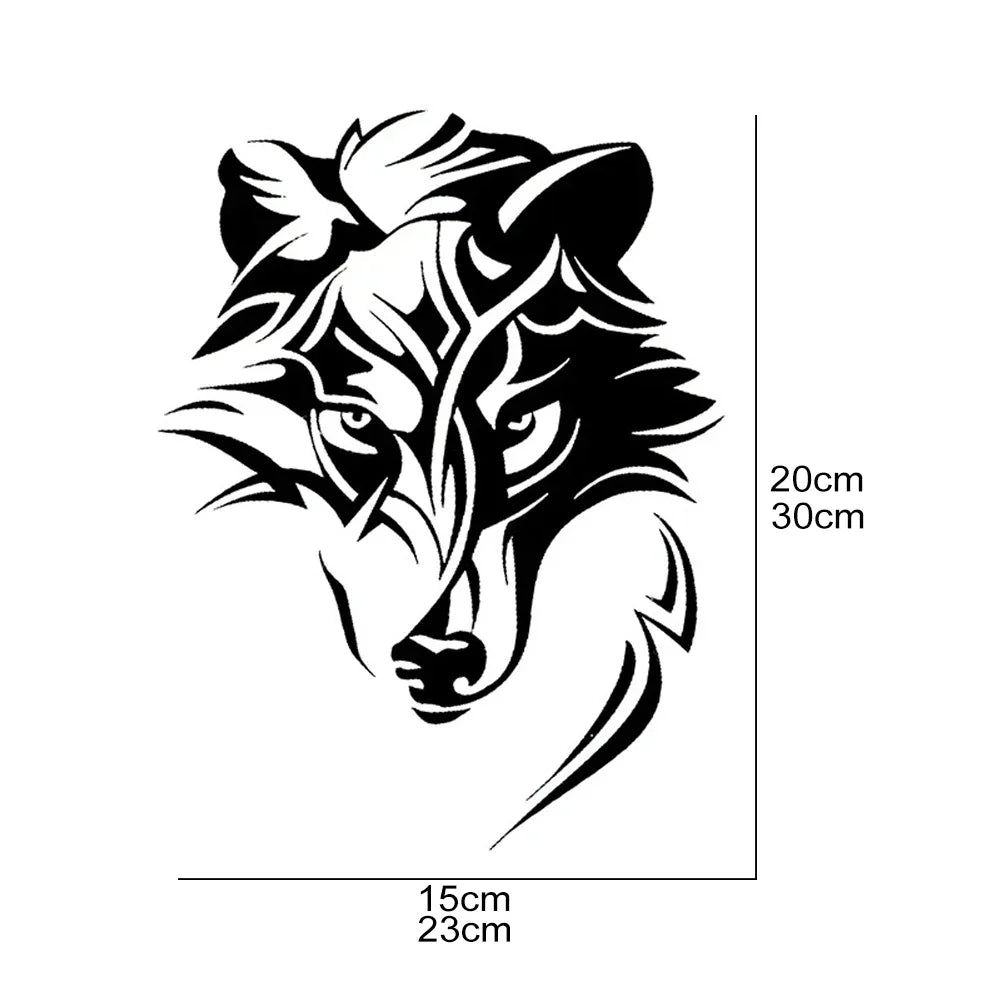 Wolf Head Car Sticker - PVC Vinyl 20x15cm & 30x23cm Decal