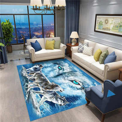 Wolf Pattern Carpet - Polyester Non-Slip Door Mat Rug
