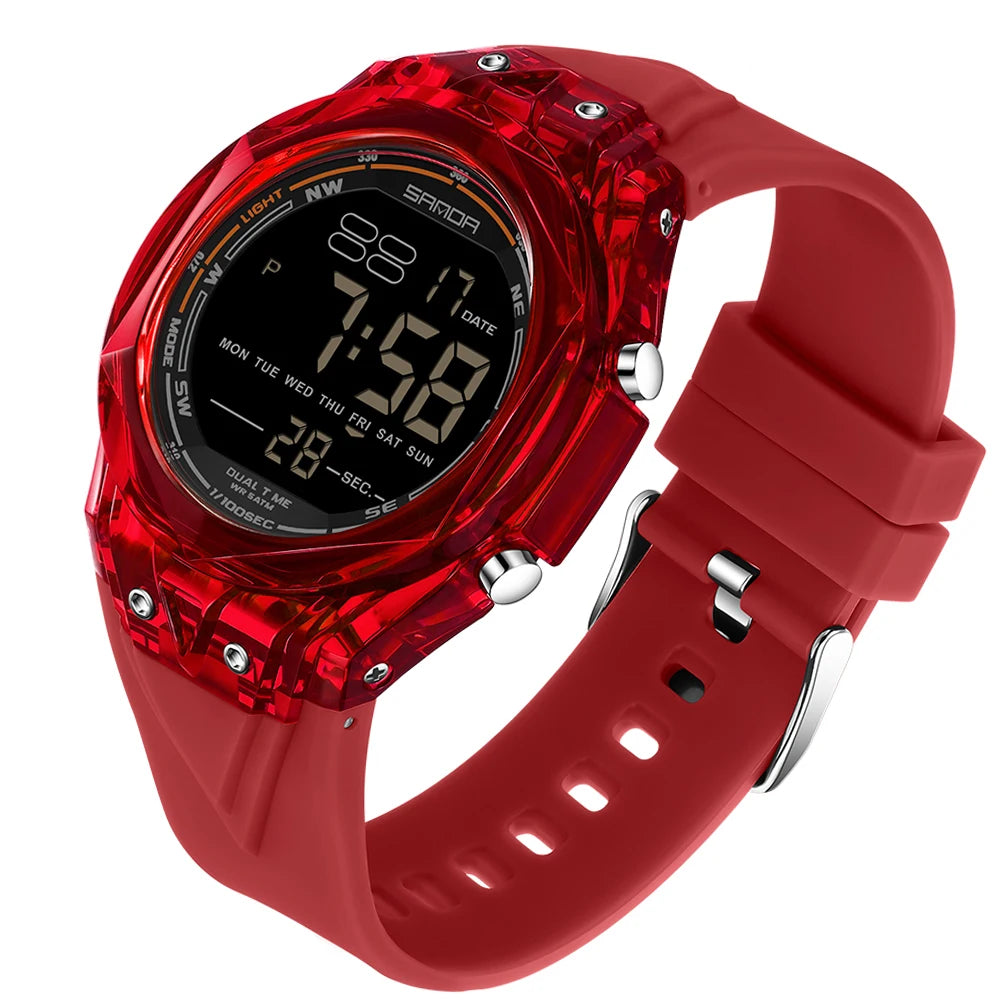 SANDA 6289 Women’s Digital Sports Watch with LED Backlight and Alarm