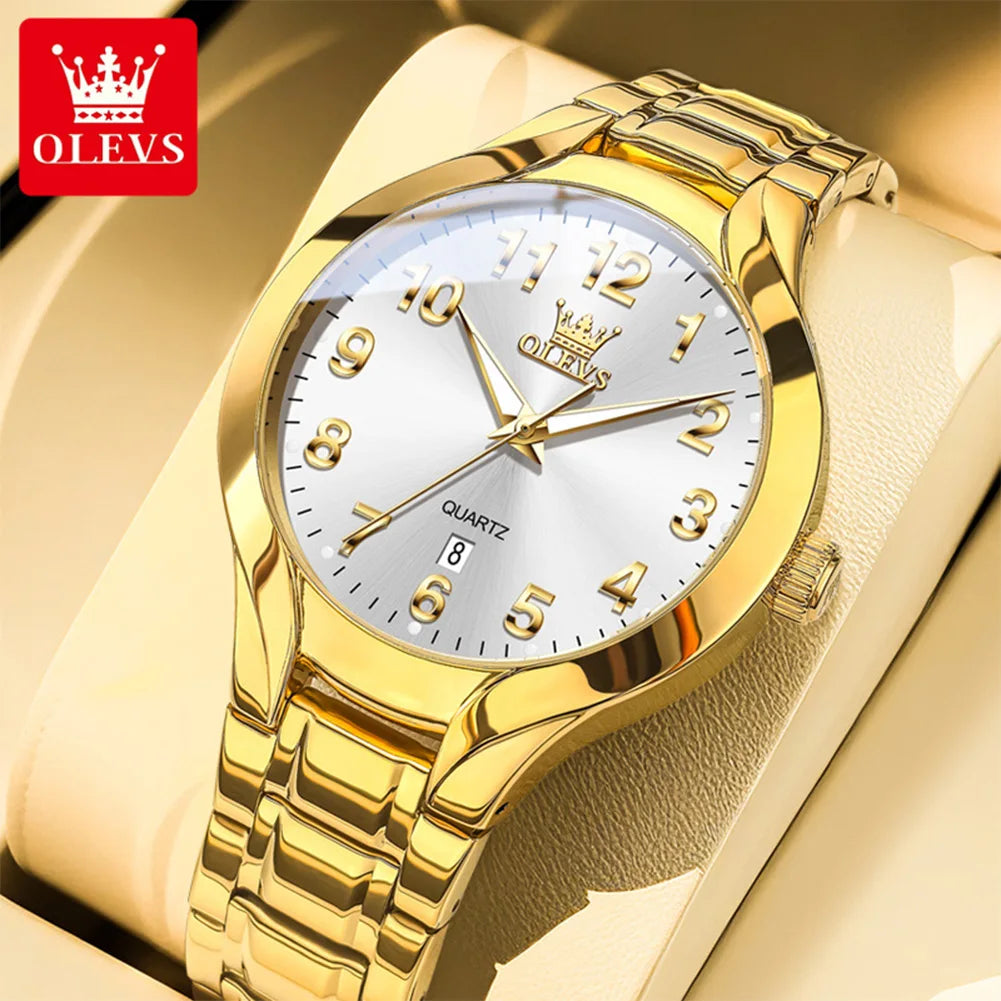 OLEVS 3650 Men’s Quartz Watch with Luminous Hands and Week Display