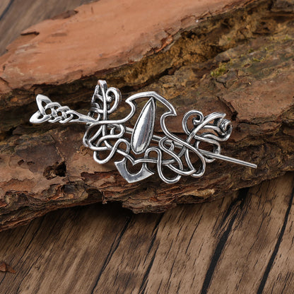 Celtic Knot Sweater Pin – Viking Style, Zinc Alloy, Silver, 3 Styles