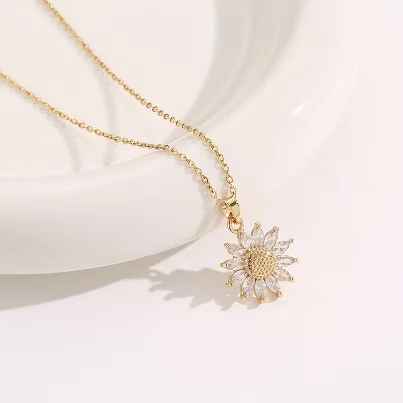 You Are My Sunshine Necklace - Sunflower Gift for Her
