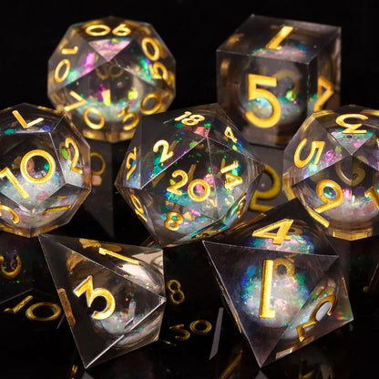 Liquid Core Butterfly DnD Dice Set – 7 Pcs