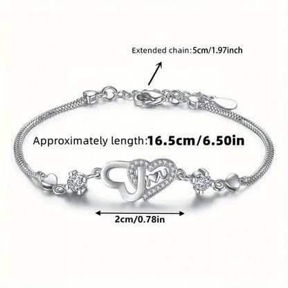 To My Daughter Heart Bracelet - Birthday Gift with Card and Box