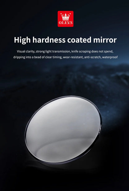 OLEVS 3660 Men's Watch - Moon Phase, Chronograph, Leather Strap, Waterproof, Anti-Magnetic