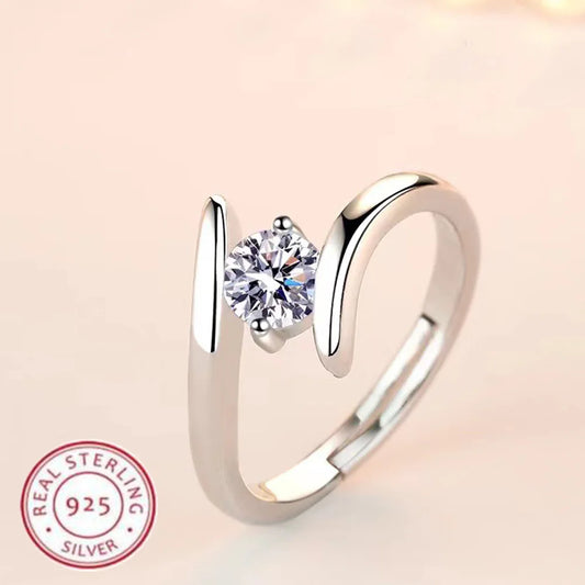 Sterling Silver Zircon Ring