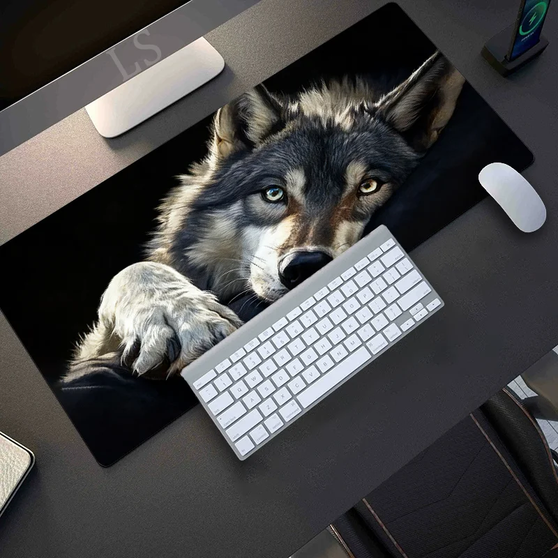 Large Wolf Mouse Pad - XXL Gaming Desk Mat 300x700x2mm