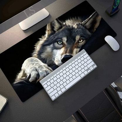 Large Wolf Mouse Pad - XXL Gaming Desk Mat 300x700x2mm