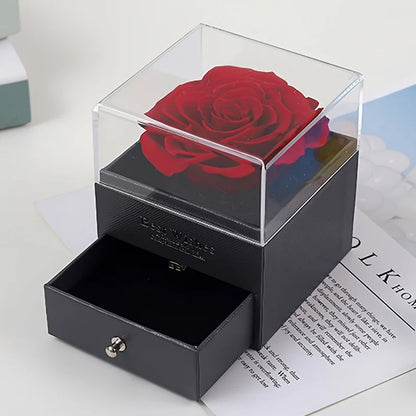 Infinity Heart Necklace - Rose Gift Box Set for Her