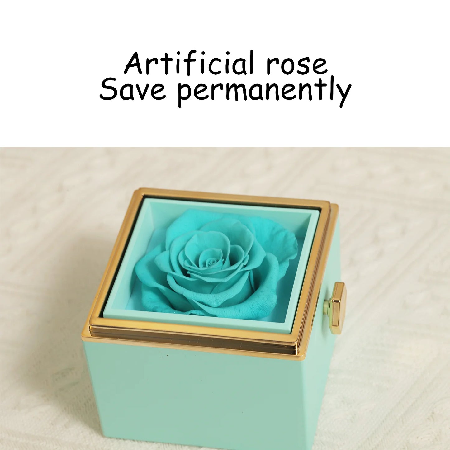 Eternal Rose Box with Custom Envelope Necklace Gift Set