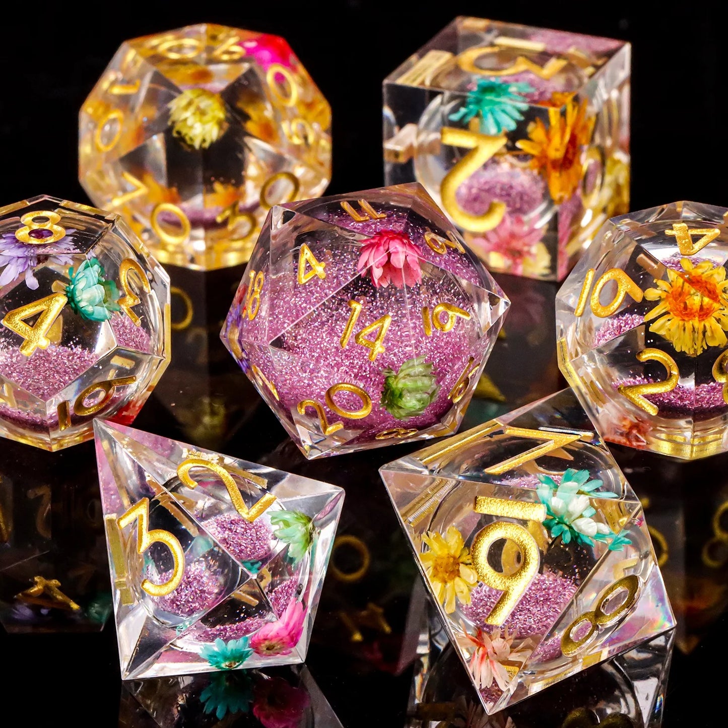 Liquid Core Butterfly DnD Dice Set – 7 Pcs