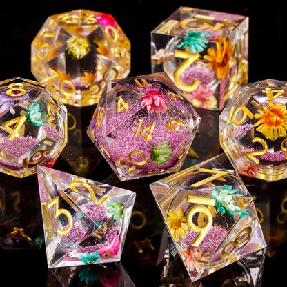 Liquid Core Butterfly DnD Dice Set – 7 Pcs