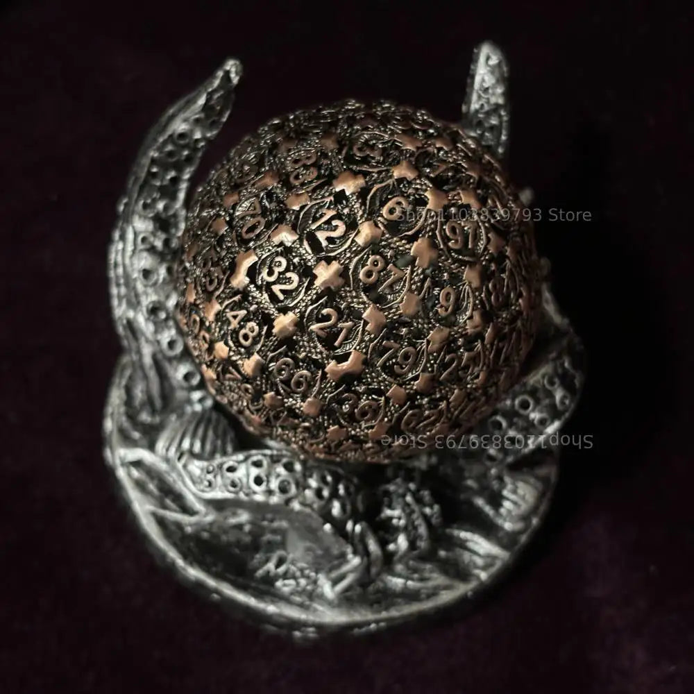 Metal D100 Dice Holder & Tray – Cthulhu DnD Design