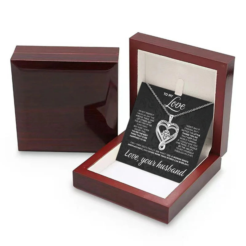 Eternal Heart Necklace - Double Layer Gift Set with Box