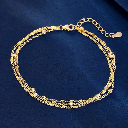 925 Sterling Silver Geometric Bead Bracelet