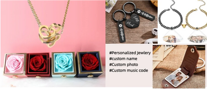 Teddy Bear Photo Projection Necklace - Custom Picture