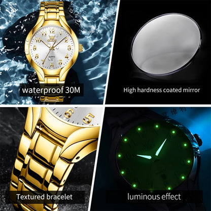 OLEVS 3650 Men’s Quartz Watch with Luminous Hands and Week Display