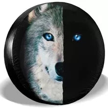 3D Wolf Spare Tire Cover - Polyester Waterproof Dustproof Universal