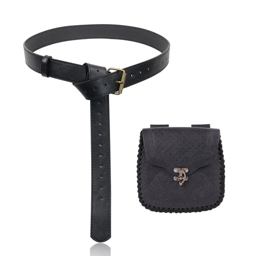 Medieval Viking Belt Bag and Costume Accessory Set