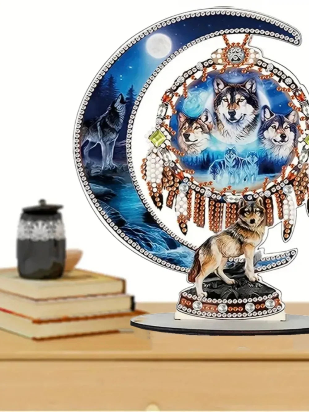 Wolf Diamond Painting Desktop Decoration – DIY Art Kit