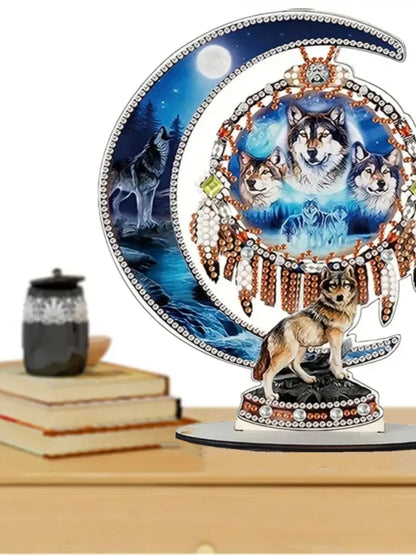 Wolf Diamond Painting Desktop Decoration – DIY Art Kit